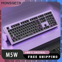 MONSGEEK M5W Mechanical Keyboard Keycap 3 Mode USB/2.4G/Bluetooth Wireless Keyboard Kits RGB Hot Swap Gasket 108Key Keyboard Kit