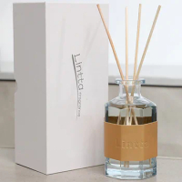 160ml Glass Reed Diffuser Set with Sticks, Luxury Home Scented Diffuser for Bathroom, Bedroom, Office, Hotel Aroma Diffuser Set