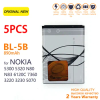 890mAh BL-5B BL5B BL 5B Lithium Phone Battery For Nokia 5300 5320 N80 N83 6120C 7360 3220 3230 5070 5208 Replacement Cell Phone