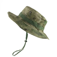 Tactical Airsoft Sniper Camouflage Boonie Hats Nepalese Cap Militares Mens Hunting Hiking Hats Summer Bucket Fishing Hat