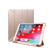 【Didoshop】iPad Air 10.9吋 2020 硅膠軟殼Y折帶筆槽平板皮套 平板保護套(PA236)