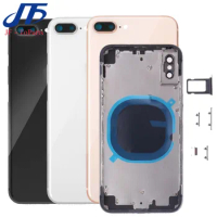 10Pcs OEM Quality Back Glass Housing For IPhone 8 Plus X XR XS MAX 8G 8P Battery Rear Door Cover Middle Frame Chassis Body &amp; Sim