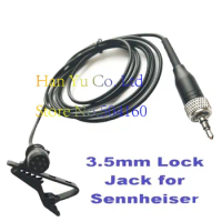 Pro Lavalier Microphone for Sennheiser Wireless Transmitter - Omnidirectional Condenser Black Lapel Mic SE-B005