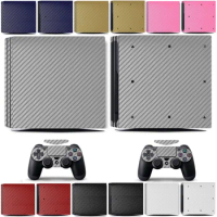 Carbon Fiber Vinyl Skin Sticker for Sony PS4 Pro PlayStation 4 Pro and 2 controller Skins Stickers