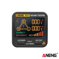 Aneng AC11 Digital Smart Socket Tester Voltage Test Socket Detector Plug Ground Zero Line Phase Chec