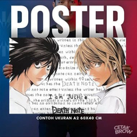 Poster Death Note Rule Book Page Aesthetic Hiasan Dinding Kamar Unik Dekorasi Dinding Minimalis Kere