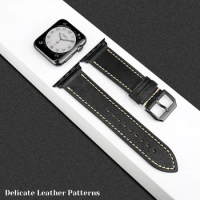 DEETLE Luxury Leather Strap For Apple Watch Band Series5/3/2/1 Sport Bracelet 44/42mm 38/40mm Accessories For iwatch 6 4 SE Band