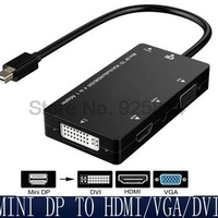 by dhl or ems 50pcs Mini DP to HDMI-Compatible VGA DVI Audio Thunderbolt Compatible 1080P Adapter Cable For Apple Macboo