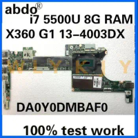 abdo DA0Y0DMBAF0 for HP X360 G1 13-4000 Laptop Motherboard. 801505-501 801505-001 CPU i7 5500U 8G RAM 100% test work