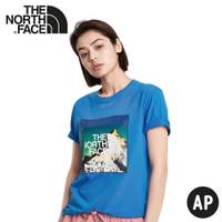 【The North Face 吸排短袖棉T恤《藍》】4NDF/排汗快乾/運動衣/圓領衣/休閒衣