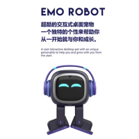 [ready Stock] Emo Robot Intelligent Emotional Interactive Voice Ai Desktop Toy Children Companion Electronic Pet Vector