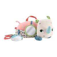 Mothercare Fisher Price Tummy Time Rhino Planet Friends  & Snacky Cap - Mainan Boneka Sensorik Banta