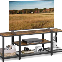 Modern TV Stand for TVs up to 65 Inches,3-Tier Entertainment Center, Industrial TV Console Table w/ Storage Shelves,3 Colors