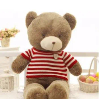 about 60cm teddy bear plush toy red stripes sweater bear doll gift w4038