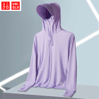 [ส่งของ](M-5XL) Uniqlo เสื้อกันยูวี UPF50 เสื้อกันแดด เสื้อแขนยาวมีหมวก เสื้อกันUV ระบายอากาศได้ดี เ
