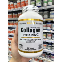 美國California Gold Nutrition 水解膠原蛋白多肽1&3型 含維他命C 250片