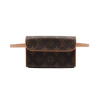 【二手名牌BRAND OFF】LOUIS VUITTON LV 路易威登 棕色 原花 帆布 Pochette Florentine S 腰包 M51855