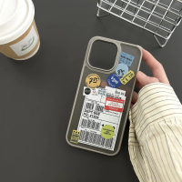Sarung Telefon, Reka Bentuk Label Mudah Bergaya, Rasa Mesra Kulit, Serasi dengan iPhone 15 Pro Max,