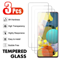 3Pcs Full Tempered Glass For Samsung Galaxy A01 A11 A21 A31 A41 A51 A71 Screen Protector M01 M11 M21 M31 M51 Transparent Film