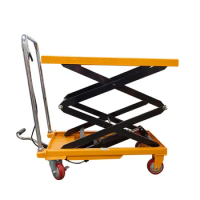 150kg small mobile folding platform hydraulic scissor table lifts trolley