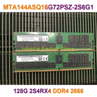1Pcs For MT RAM 128GB 128G 2S4RX4 DDR4 2666 PC4-2666V ECC REG Server Memory MTA144ASQ16G72PSZ-2S6G1