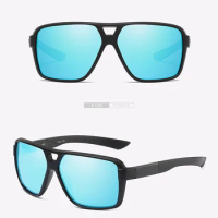 Oversized Square Men Women Polarized Sun Glasses Polarized Mirror Sunglasses Custom Made Myopia Minus Prescription Lens -1 To -6