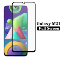 Glass on Galaxy M21 21s Tempered Case Film for Samsung M 21 S Protective Film for SamsumgM21 Galaxy M21 Galaxy21 Full Cover Film