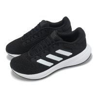 【adidas 愛迪達】慢跑鞋 Response Runner U 男鞋 女鞋 黑 白 入門款 緩衝 休閒 運動鞋 愛迪達(IH3579)