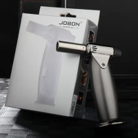 Refillable Windproof Cigar Jet Lighters JOBON Table Torch Lighter Flame Lock