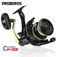 PROBEROS Fishing Reel 13kg-19kg Drag Carp Front and Rear Drag System Freshwater Spinning Reel Water Proof FD30-60 Fishing Tackle