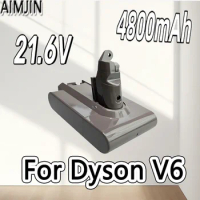 21.6v 4800mah Li Ion Replaceable Battery for Dyson V6 Dc58 Dc59 Dc61 Dc62 Dc74 Sv07 Sv03 Sv09 Vacuum Cleaner Battery