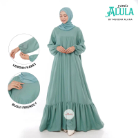 SALE!!! Gamis Dress Alula Rayon Polos Premium Busui Friendly LD 120 Adem by Mukena Alana