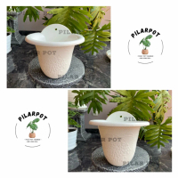 pot bunga tempel ANGGUR putih 27cm