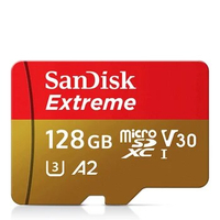 SanDisk Micro SD Card Extreme microSDXC Memory Card UHS-I A2 U3 4K Video High Speed Microsd 128GB for Camera GoPro DJI Nintendo