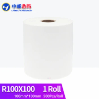 1 Rolls Zebra Compatible 100mm*100mm (4"X4" Shipping Label) 500Pcs/Roll For Thermal Printer 10cmX10cm
