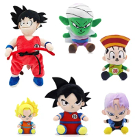 2024 Dragon Ball Japan Anime Plush Toys Super Saiyan Goku Vegeta Picollo Trunks Gohan Cartoon Figure Stuffed Dolls Child Gifts