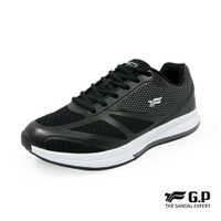 【GP】男款輕量彈力舒適運動鞋(P5774M)黑色/灰色 G.P
