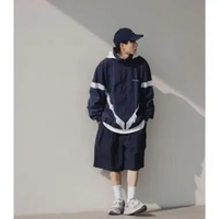 MND - tractop jacket line white - black Nevy Nevy S