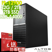 Acer Altos P10F8 商用工作站 i9-12900/32G/2TSSD+2TB/RTX A4000_16G/W11P