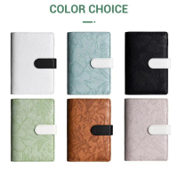 TERBARU Binder Kulit Aesthetic Texture Daun A6 6 Lubang Tabungan Keuangan Budgeting Buku Catatan