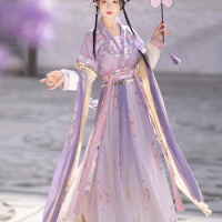 Women Lady Original Han Fu Tang Dynasty Embroidered Chinese Style Elegant Fairy