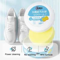 White Shoes Cleaning Cream Stains Remover Shoes Whitening Kit All-Purpose Cleansing Cream With Wipe Sponge For Shoes Sneakers