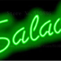 Salads NEON SIGN REAL GLASS BEER BAR PUB LIGHT SIGNS store display Packing Food Dinning Diet drink Advertising Lights 17*14"