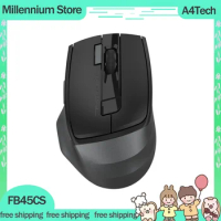 A4Tech FB45CS Gamer Mouse 2Mode Bluetooth Wireless Mute Air Mouse Sensor DPI Rechargeable Adjustable Ergonomic Office Mice Gifts