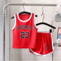 Bộ đồ ngủ mùa hè kiểu jersey cho bé trai và bé gái, phù hợp từ 0–7 tuổi (cỡ 80–130 cm), gồm áo ba lỗ
