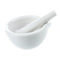 60-160mm porcelain pestle and mortar mixing bowls polished game - white