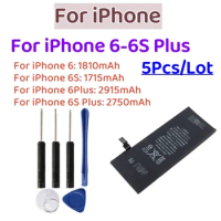 5Pcs FOR Zero-cycle High-quality Rechargeable Batterie For iPhone 6 6 Plus 6S 6S Plus iPhone 6 Plus iPhone 6S Plus Battery+Tools