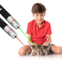 Interactive LED Toy for Cats Dogs Multifunctional Laser Pointer Pen to Satisfies Pets Hunting Chasing Exercising Green Blue 4mW