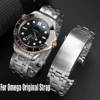 Watch Accessories Solid Stainless Steel Strap for Omega 007 Seamaster Planet Ocean 300m Bracelet Men's Sports watchbands 20/22mm