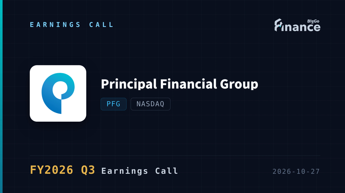 [Principal Financial Group Q3 2026 Earnings Call] Principal Posts $482M ...